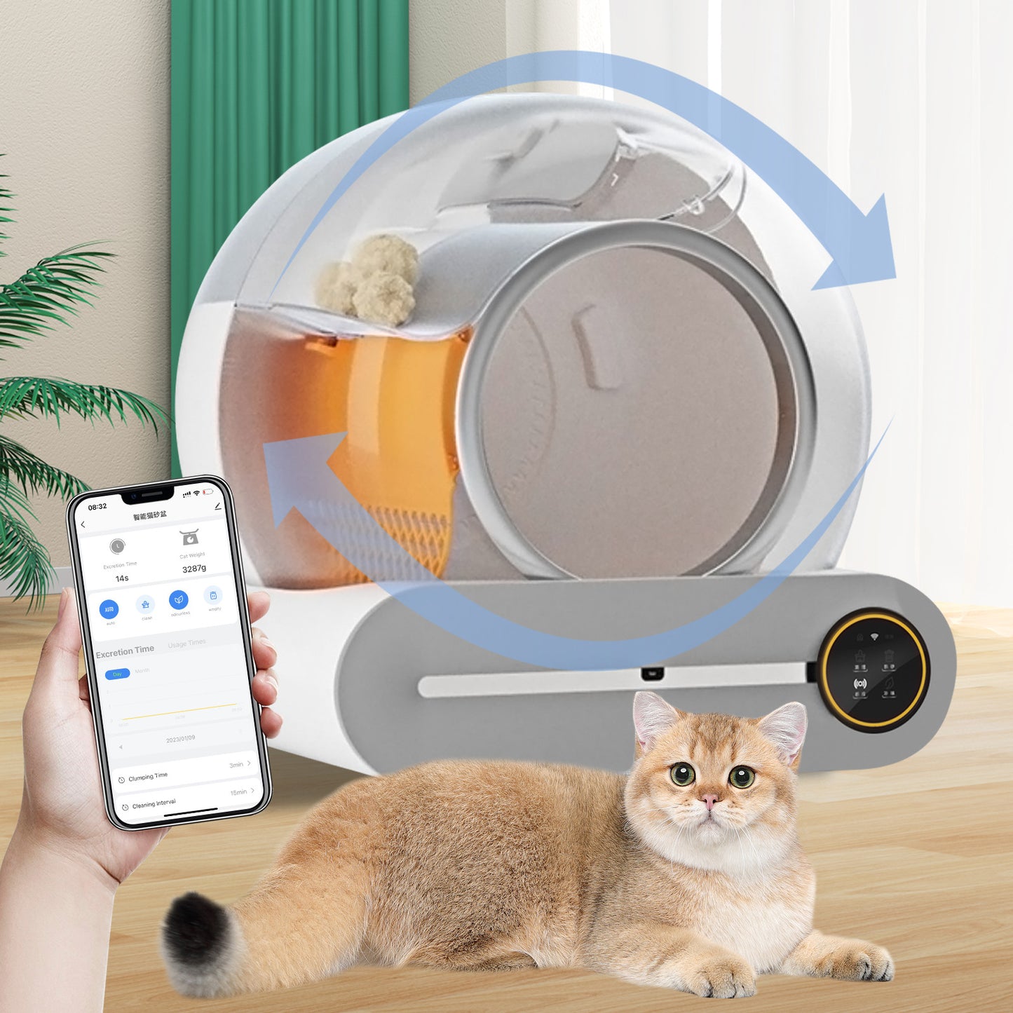 Electric Automatic Cat Toilet Cleaning