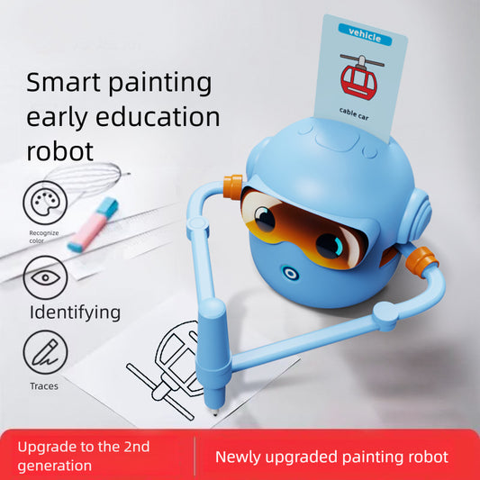 Cross-border Upgrade Second-generation Explosions Intelligent Painting Robot Automatic Enlightenment Painting Net Red Early Education To Accompany Children