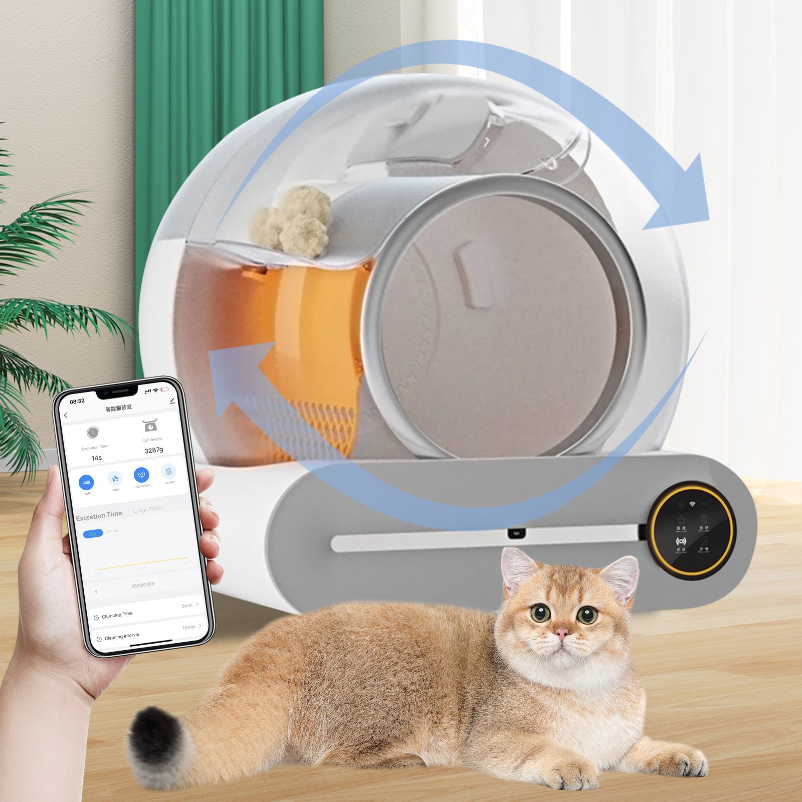 Electric Automatic Cat Toilet Cleaning