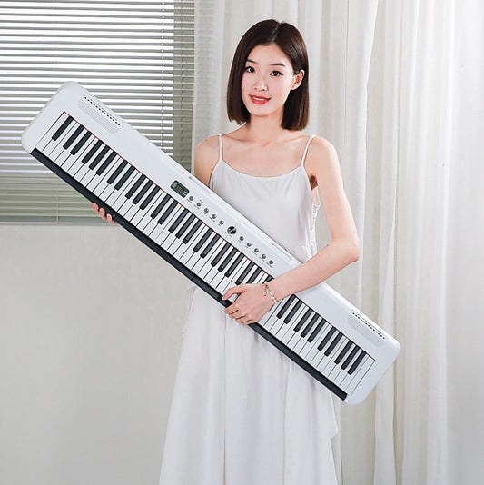 New 88 Key Strength Keyboard Light Editing Portable Household Electric Piano Children Adult Entry Electric Piano