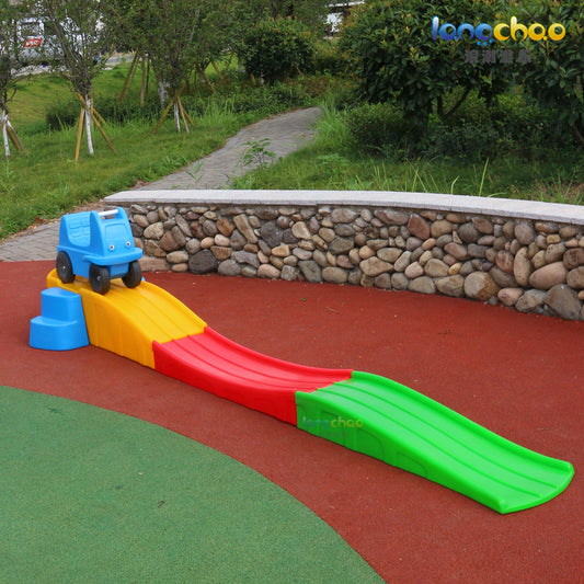 Children's Sled Track Toy Outdoor Children's Sled Three-stage Sled Plastic Skid Baby Balance Slide
