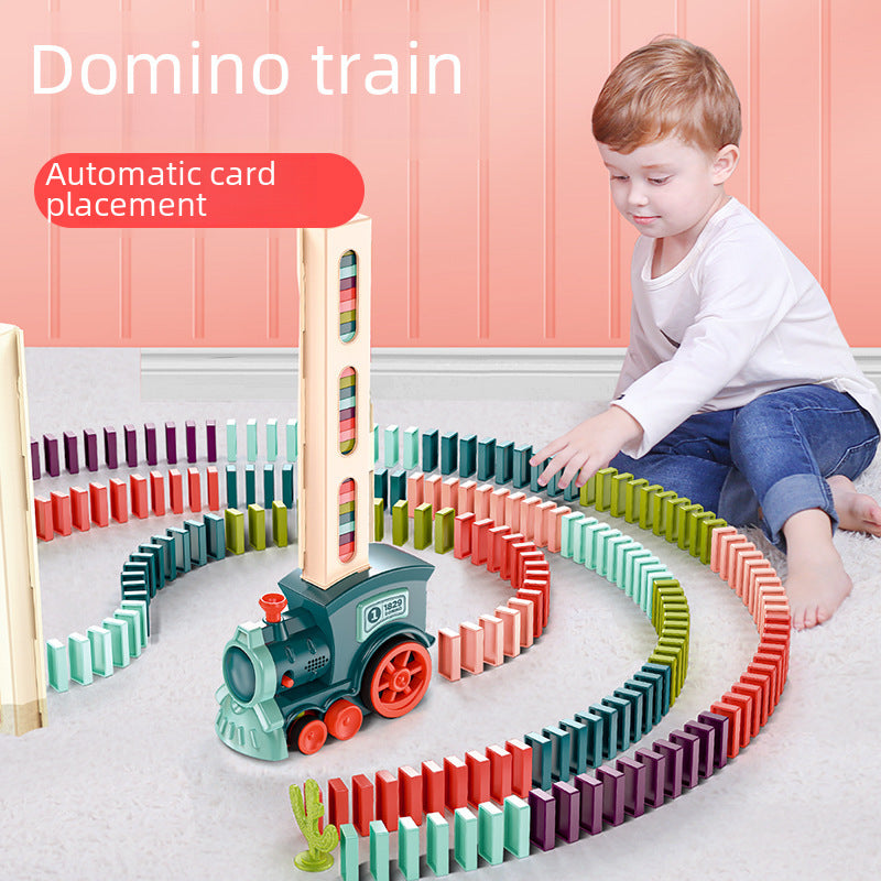 Newch Wholesale New Net Red Dominoes Fun Automatic Electric Train Educational Children's Toys