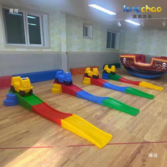 Children's Sled Track Toy Outdoor Children's Sled Three-stage Sled Plastic Skid Baby Balance Slide
